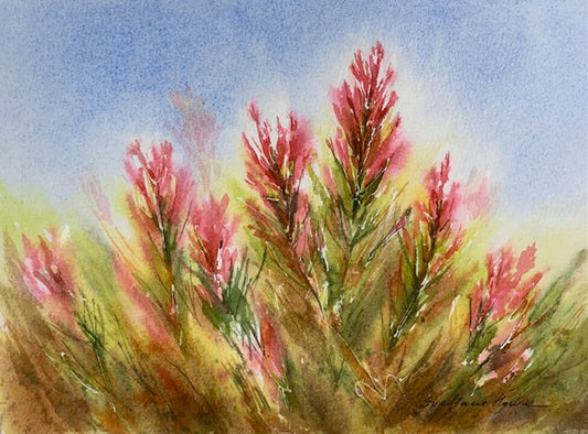 Original Watercolor- "Wyoming Beauty" Indian Paintbrush