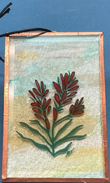 Ornament- Indian Paintbrush Decoupage Rectangle