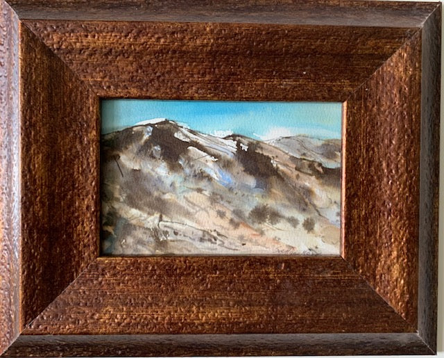 Original Watercolor- Small "Mountains Are Calling" Snowy Range, Wyoming