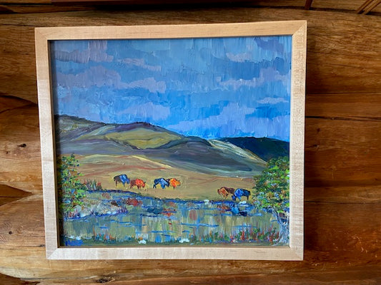Original Oil Painting- Buffalo Summer