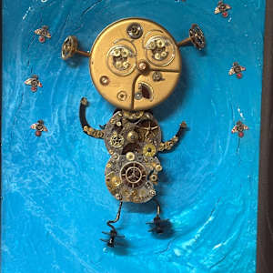 Original Wall Art- "Bird Brain" - Time Funny Characters Collection