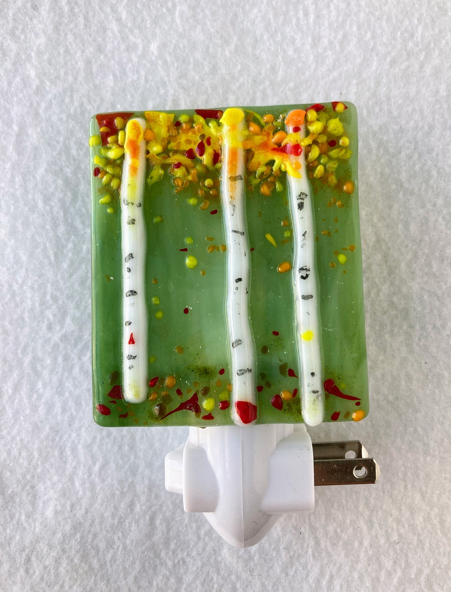 "Aspen Grove" Fused Glass Nightlight