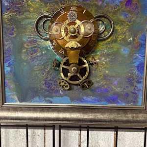 Original Wall Art- "Yellowstone Time Traveler" - Time Funny Characters Collection