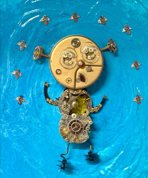 Original Wall Art- "Bird Brain" - Time Funny Characters Collection