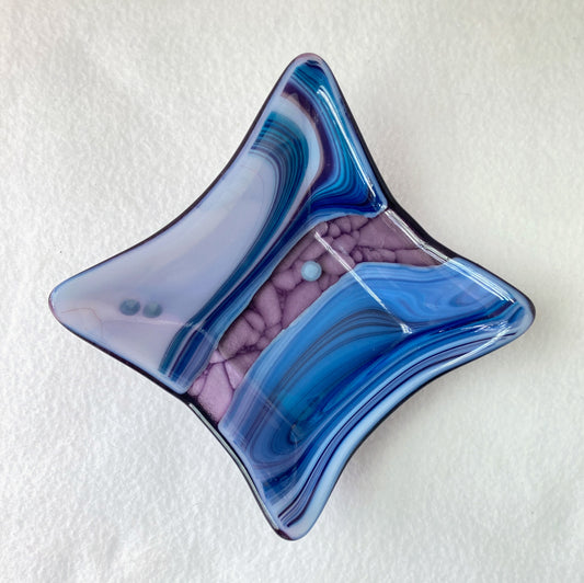 Square Bowl- Blue and Purple