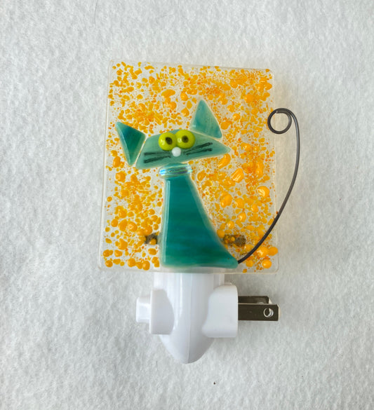 Nightlight - Turquoise Cat