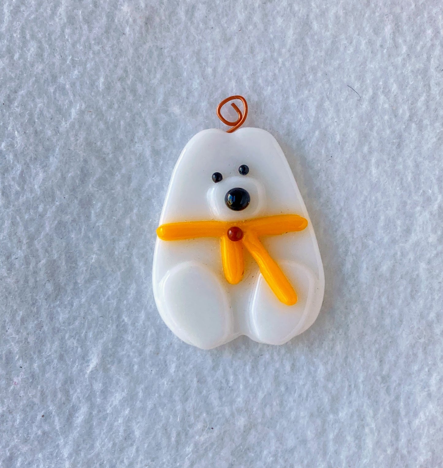 Fused Glass Ornament -Polar Bear