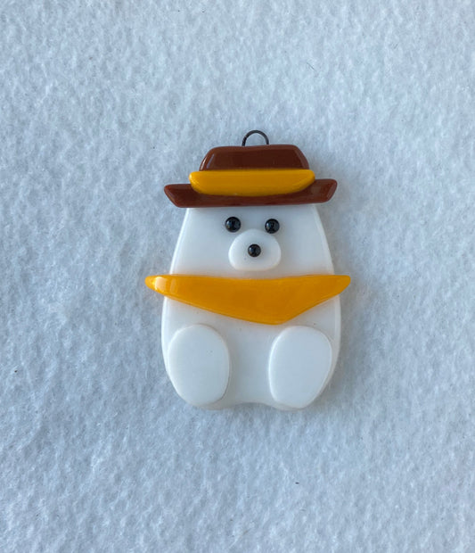 Fused Glass Ornament -Polar Bear