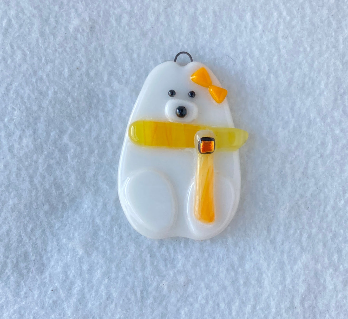 Fused Glass Ornament -Polar Bear