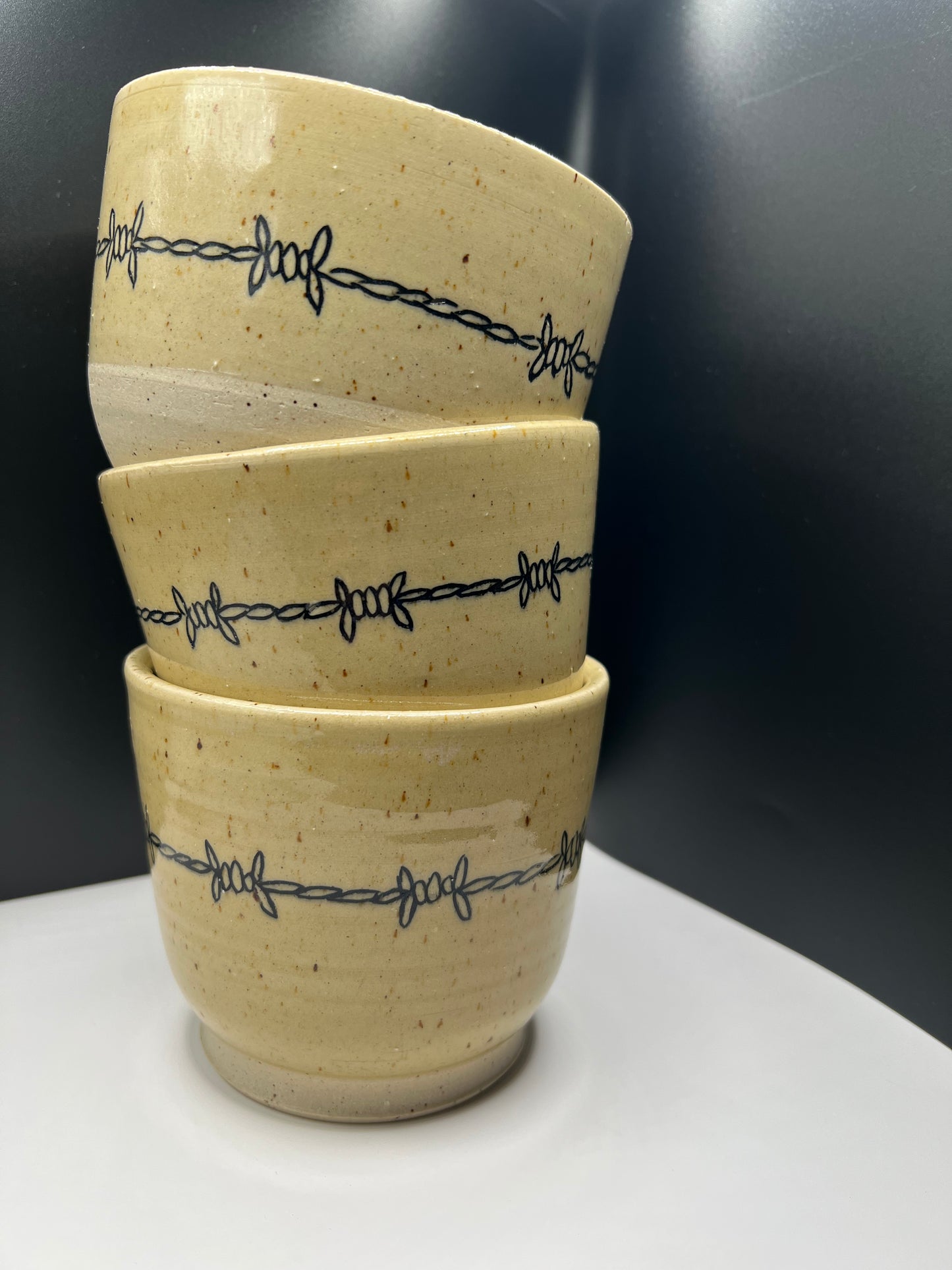 Pottery Planter- Barbed Wire