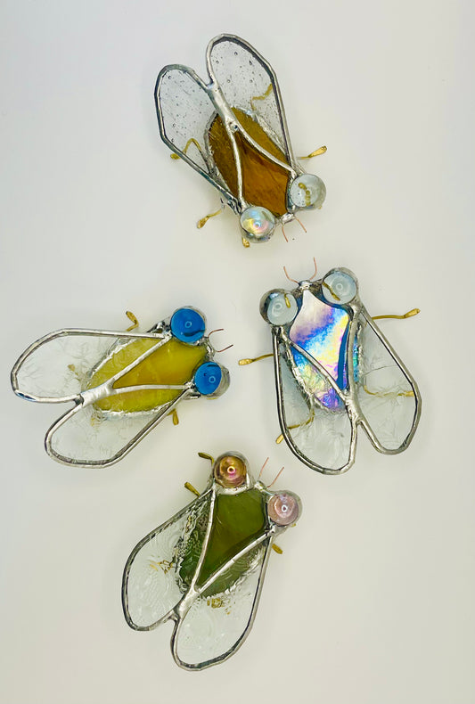 Stained Glass Figure- Quirky Cicada- Various Designs