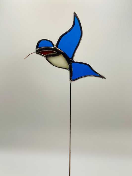 Stained Glass Plant Buddy- Hummingbird
