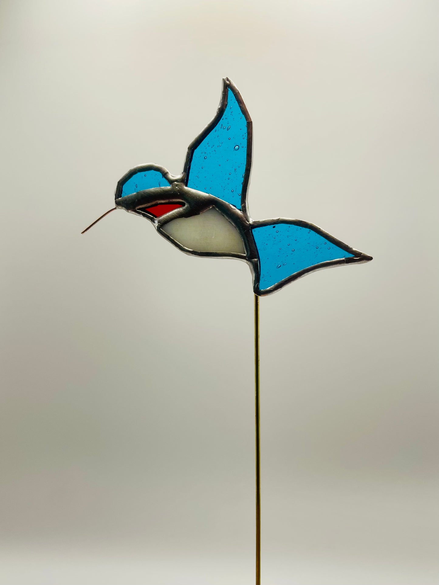 Stained Glass Plant Buddy- Hummingbird