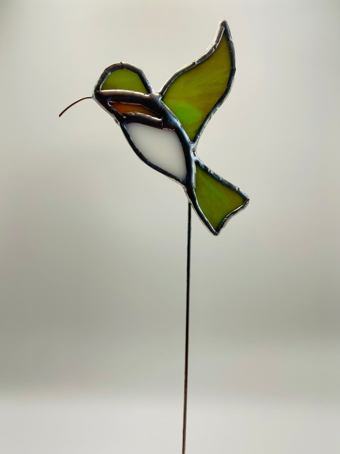 Stained Glass Plant Buddy- Hummingbird