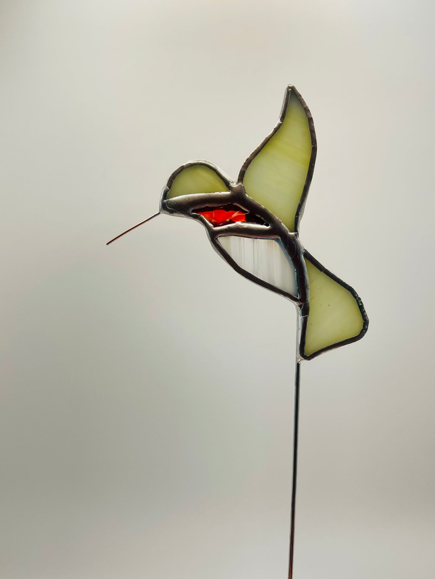 Stained Glass Plant Buddy- Hummingbird