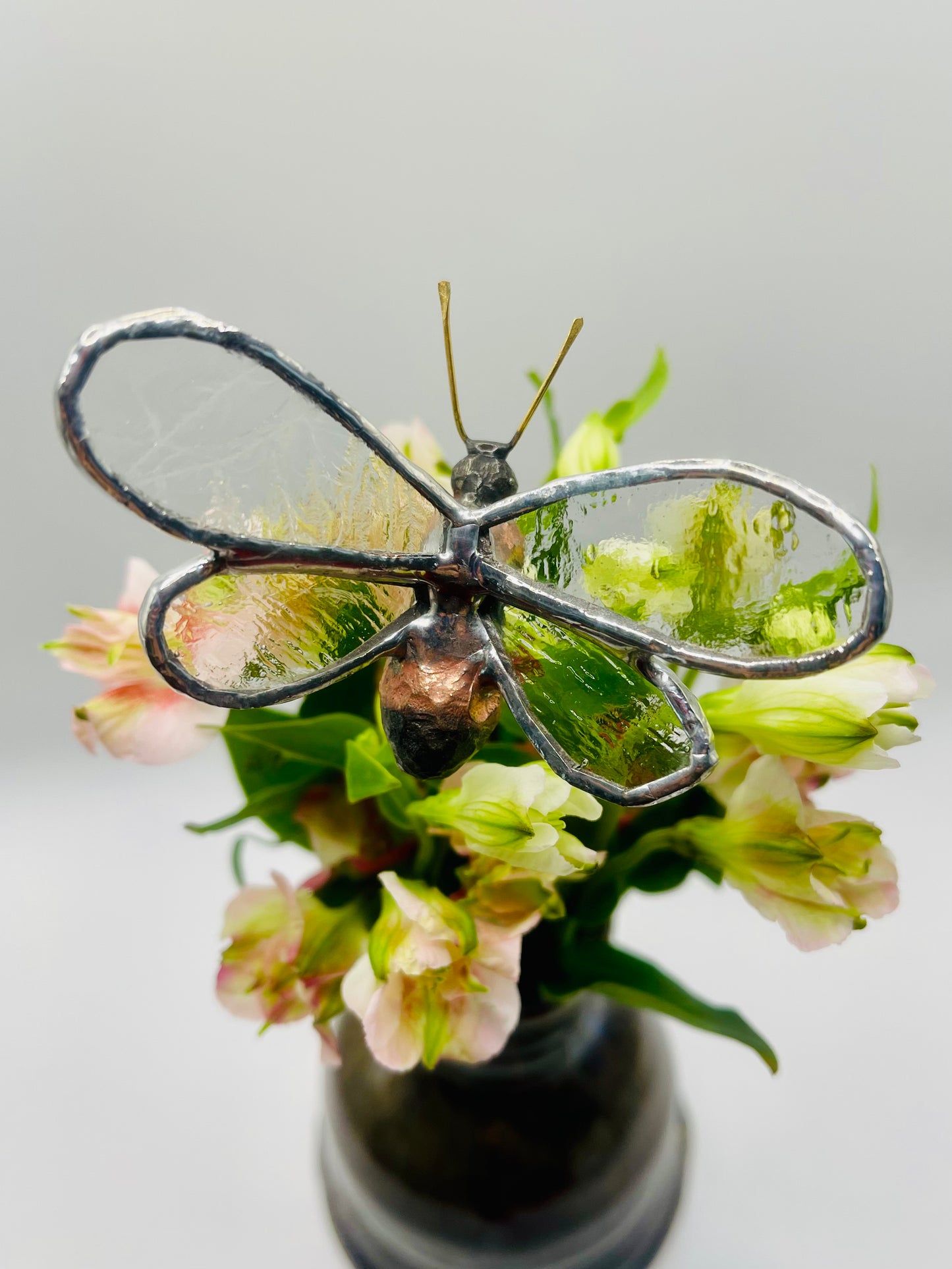 Stained Glass Plant Buddy- Bee