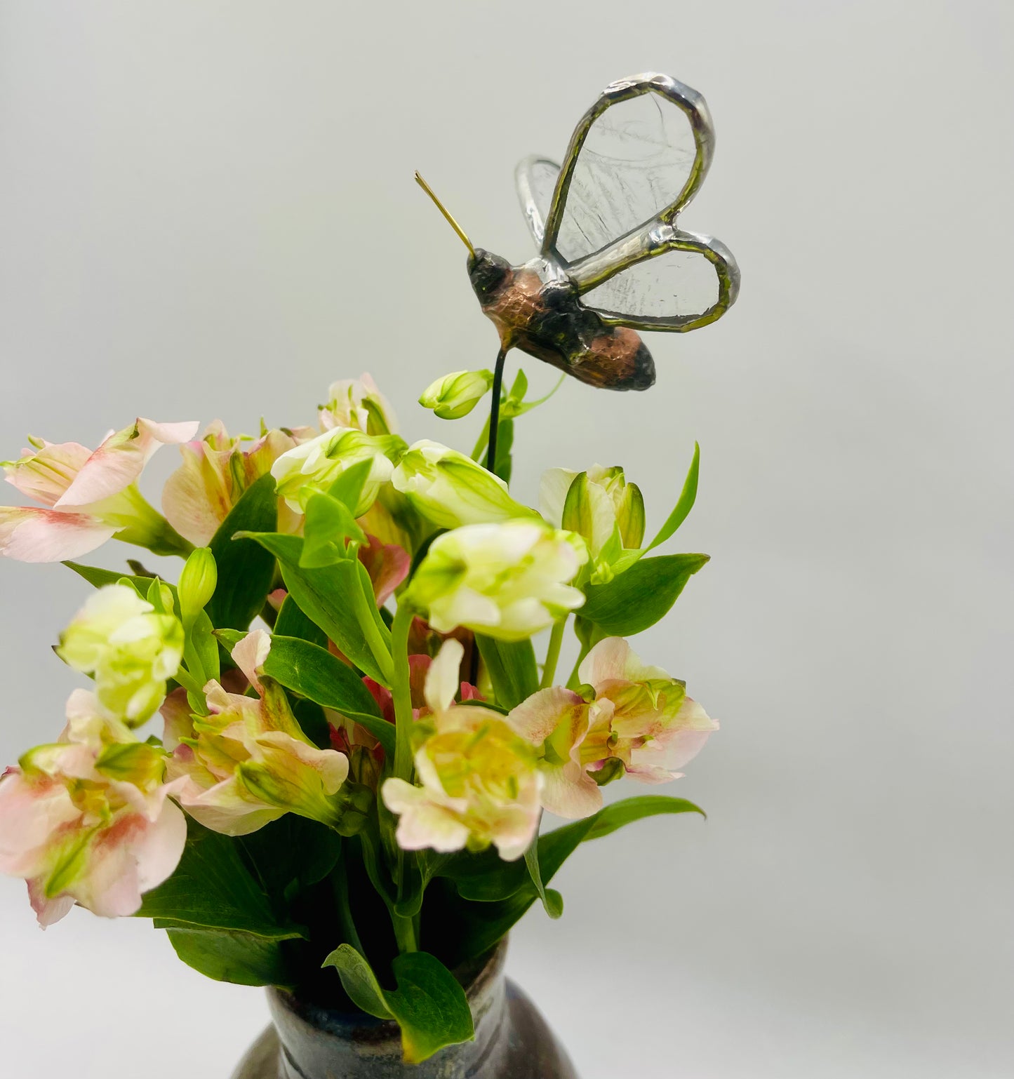 Stained Glass Plant Buddy- Bee