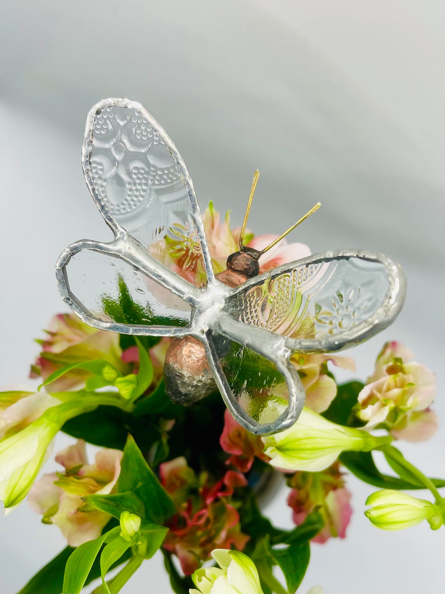 Stained Glass Plant Buddy- Bee