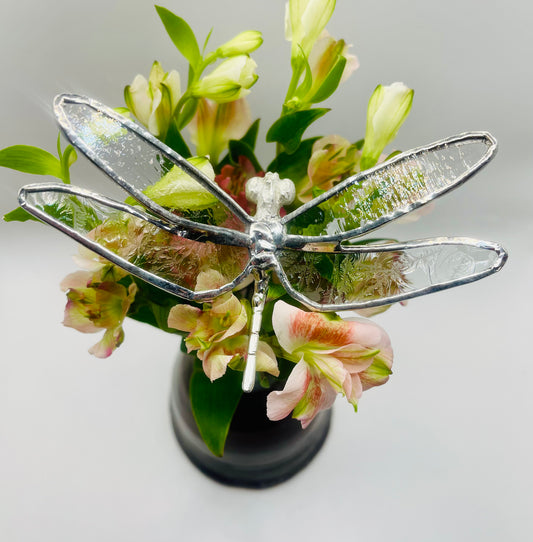 Stained Glass Plant Buddy- Dragonfly