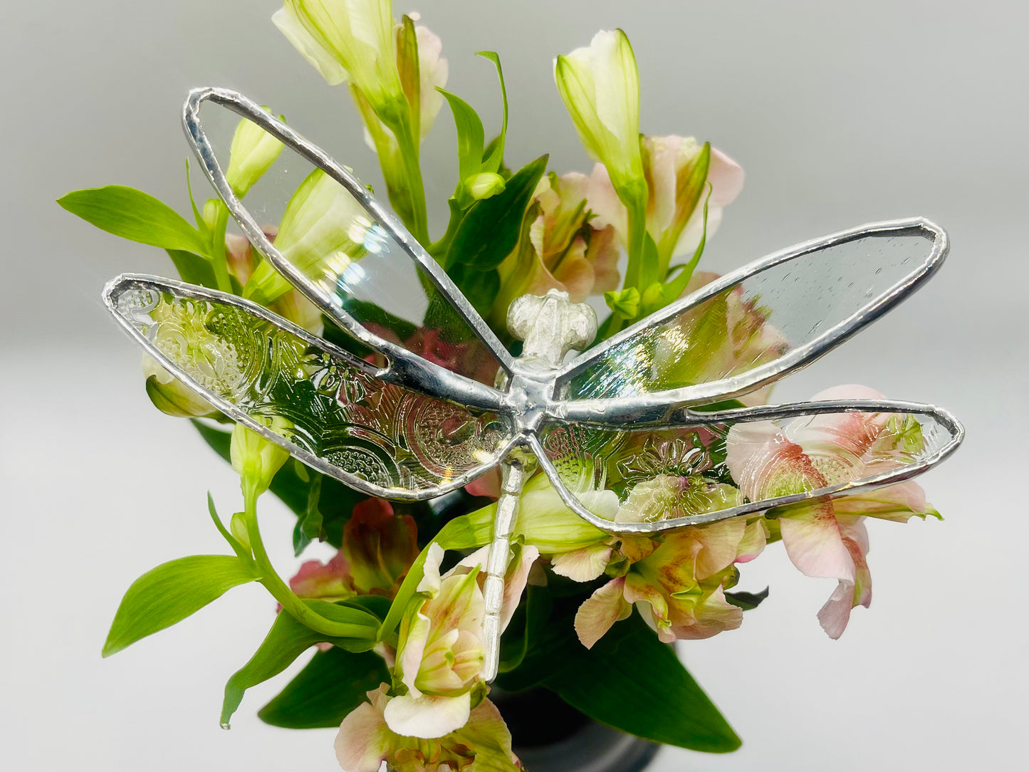 Stained Glass Plant Buddy- Dragonfly