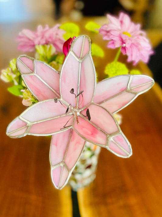 Stained Glass Plant Buddy- Lg Lily