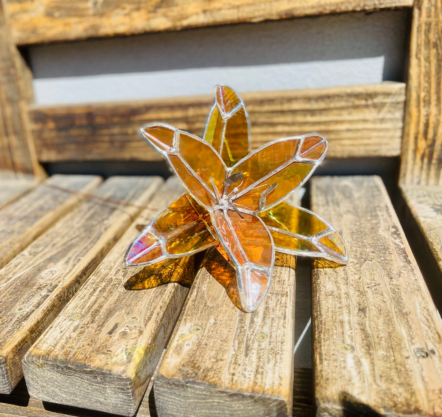 Stained Glass Plant Buddy- Lg Lily