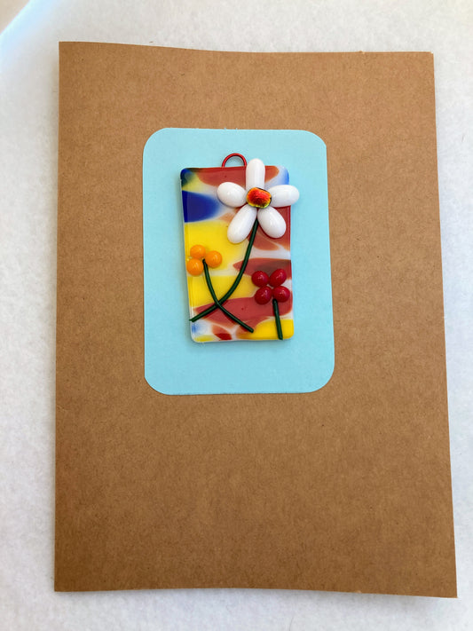 Ornament Greeting Card- "Happy Flowers"