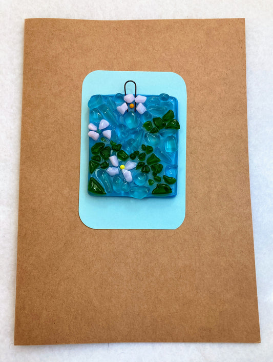 Ornament Greeting Card- "Pretty in Pink" Flowers