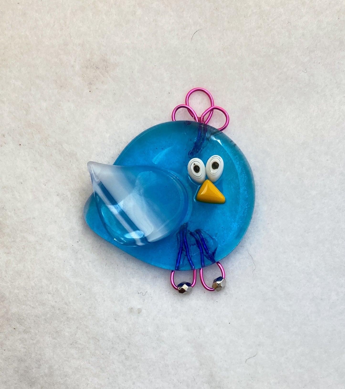 Fused Glass Ornament - "Sweet Bird"