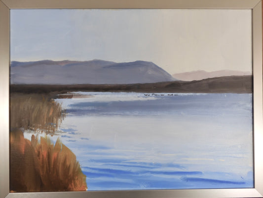 Framed Original Oil Painting- "Quiet Evening" Lake