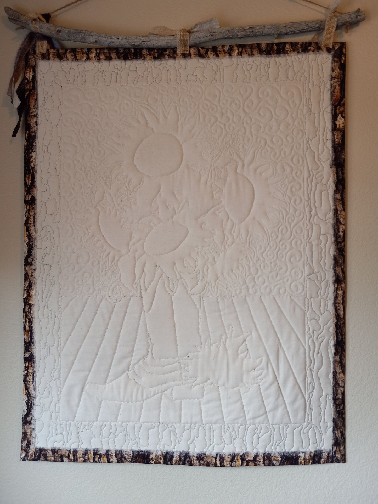 " Sunflower Boot Bouquet" Quilted Wall Hanging