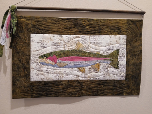 "Rainbow Trout" Quilted Wall-hanging