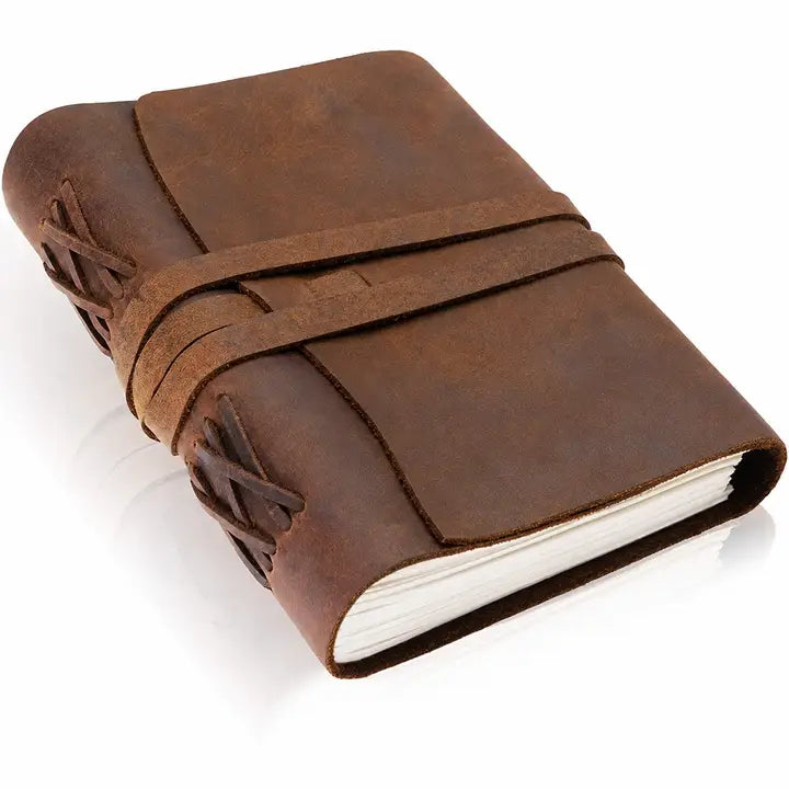Leather Journal- Handmade Vintage Wrap Style