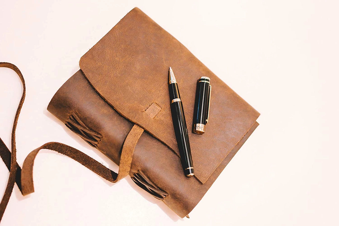 Leather Journal- Handmade Vintage Wrap Style