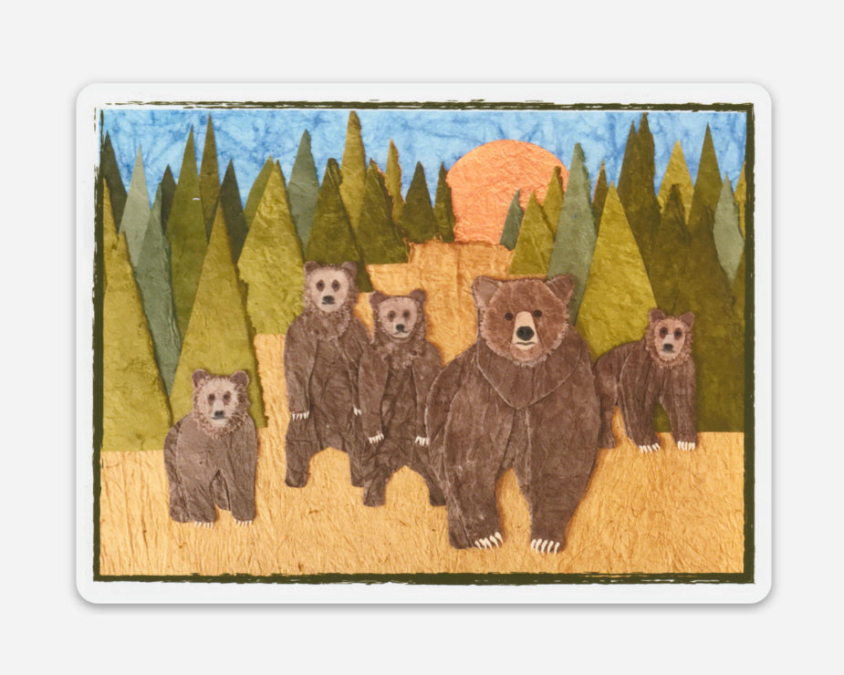 " Legendary Grizzlies " Paper Collage Art