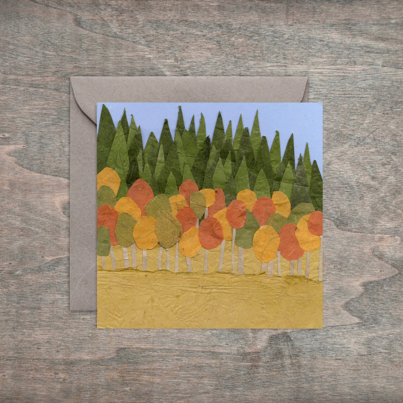 " Fall Foliage " Paper Collage Art