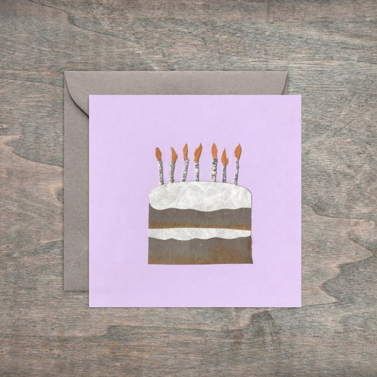 " Birthday Layer Cake " Paper Collage Art