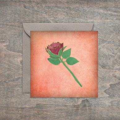 " Love is a Rose " Paper Collage Art