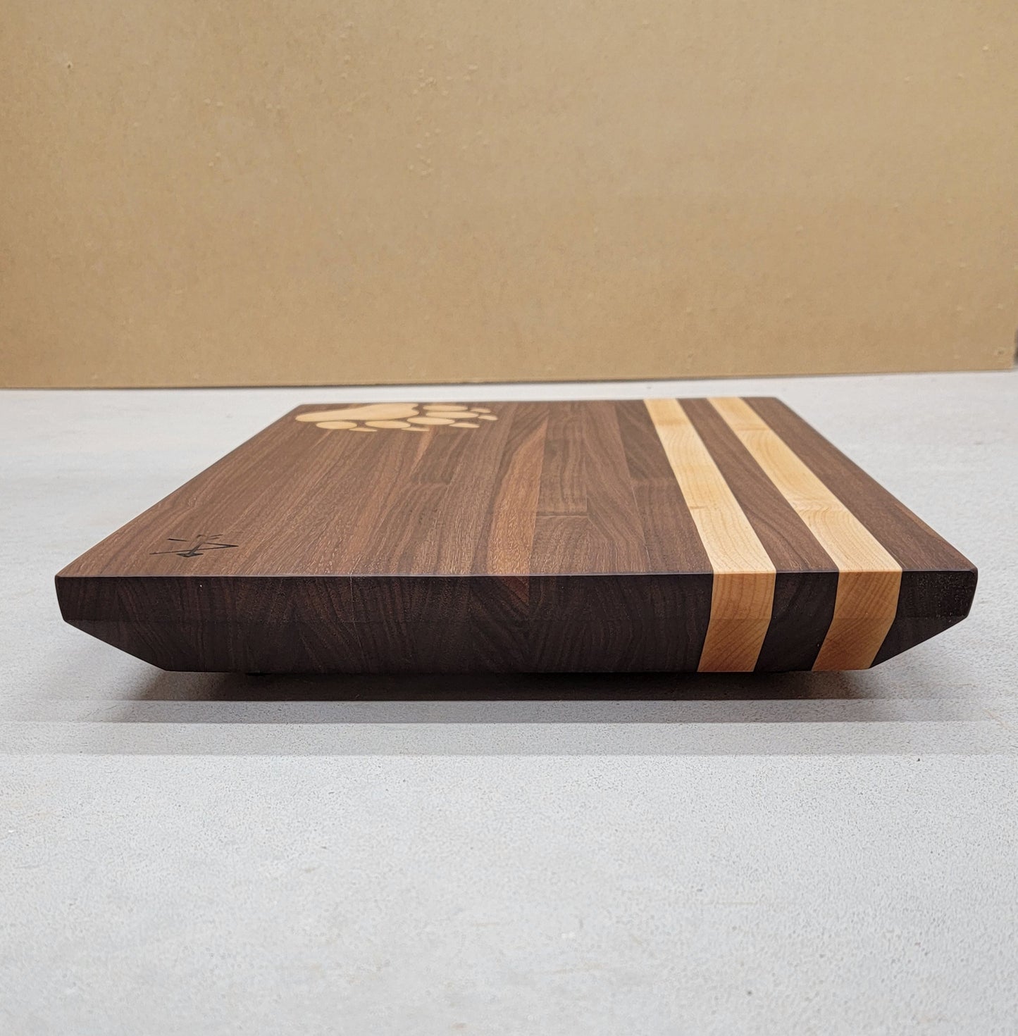 Walnut and Maple Wood Cutting Board - Bear