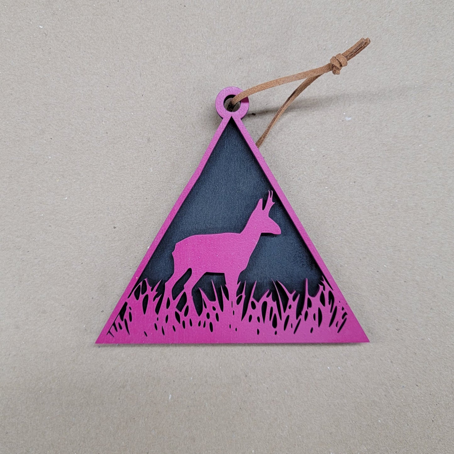 " Pronghorn " Large Wooden Ornament