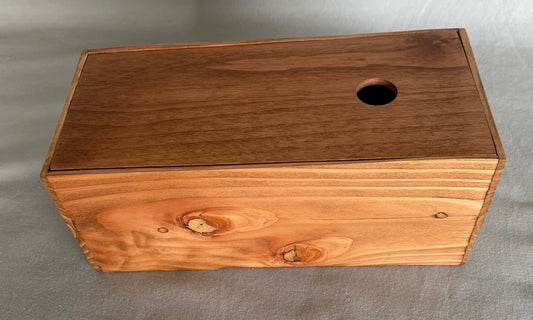 Mantle box made of pine. Perfect for matches, flint and steel, or as a pencil box. A great gift that will hold a gift!