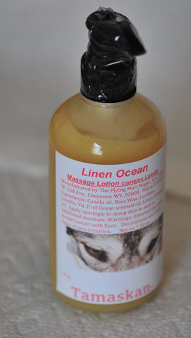 " Linen Ocean with Lanolin " Pump Bottle Skin Moisturizer