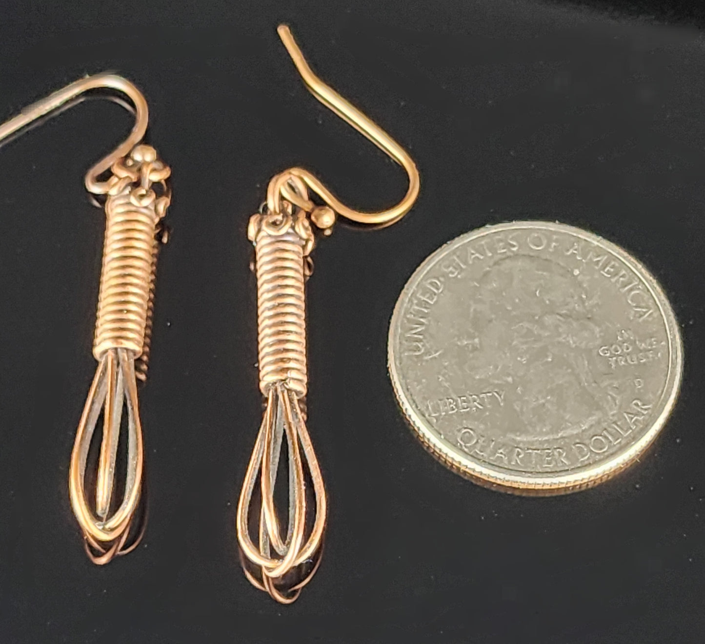 Copper Whisk Earrings