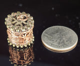 Woven Copper Basket Pendant Necklace