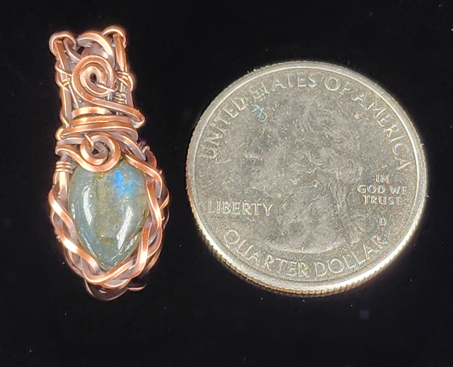 Labradorite Micro Pendant Necklace