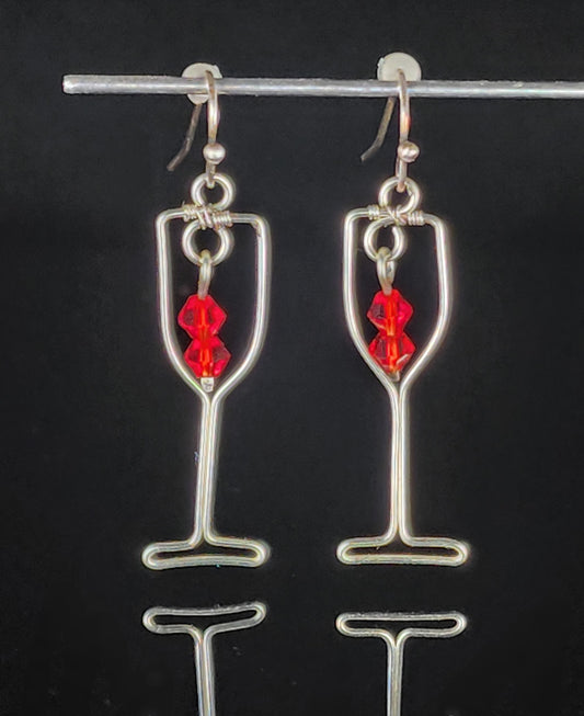 Wine Glass Earrings