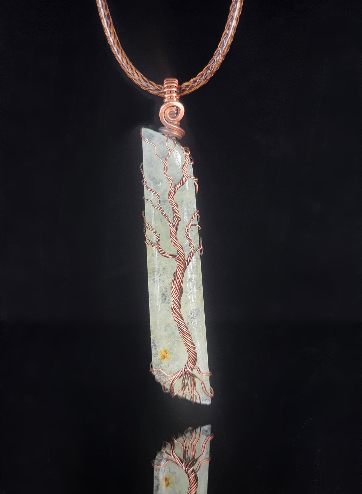 Elegant Aquamarine Tree of Life Pendant Necklace #2