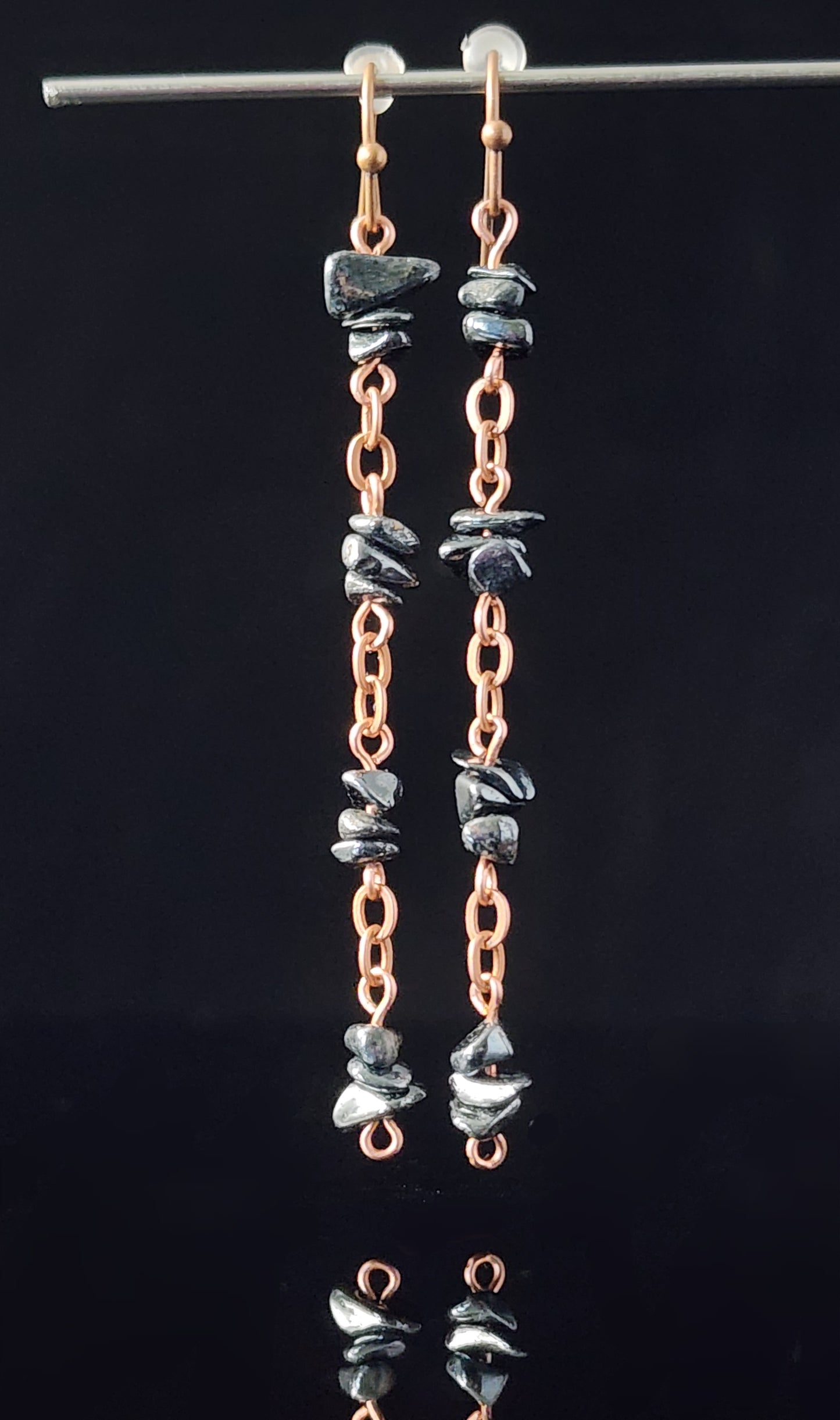 Hematite Chip Earrings