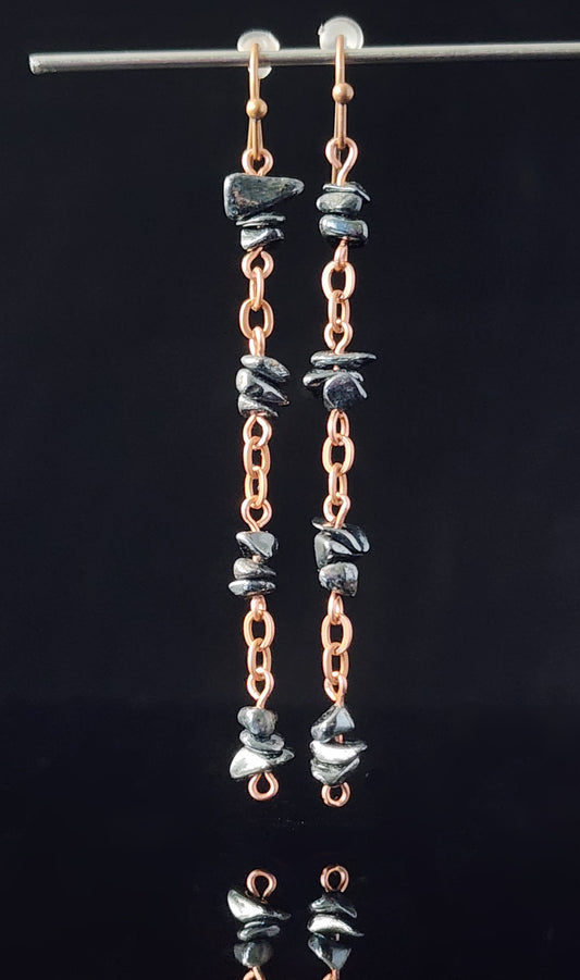 Hematite Chip Earrings