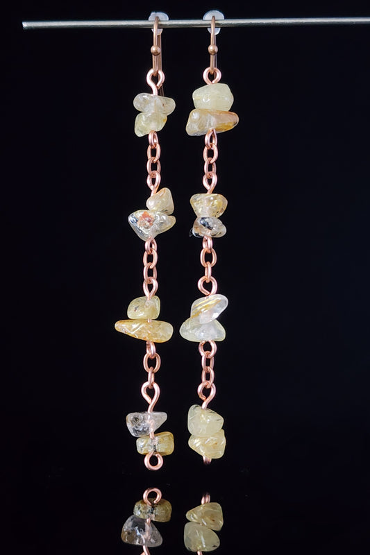 Rutilated Chip Earrings